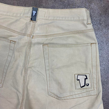 Freeman T. Porter 90s beige baggy carpenter denim jeans