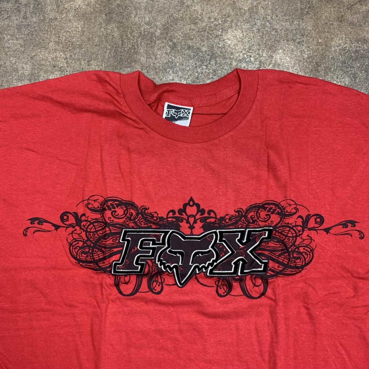 Fox Racing 00s red black graphic tee