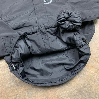 Animal 00s black grey graphic utilised zip jacket