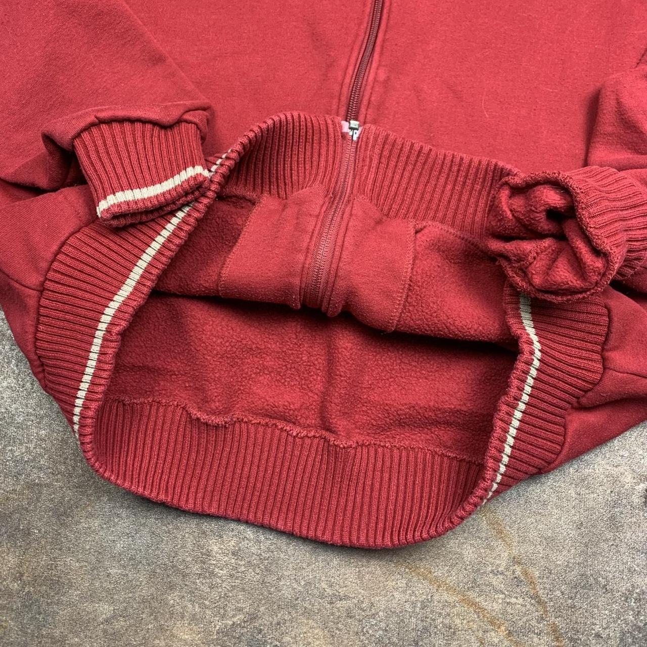 Quiksilver vintage 90s knit zip red boxy baggy cardigan surf skate jumper sweater top -