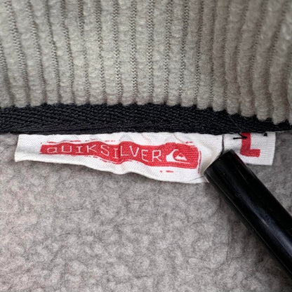Quiksilver 90s quarter zip chunky knit cream jumper