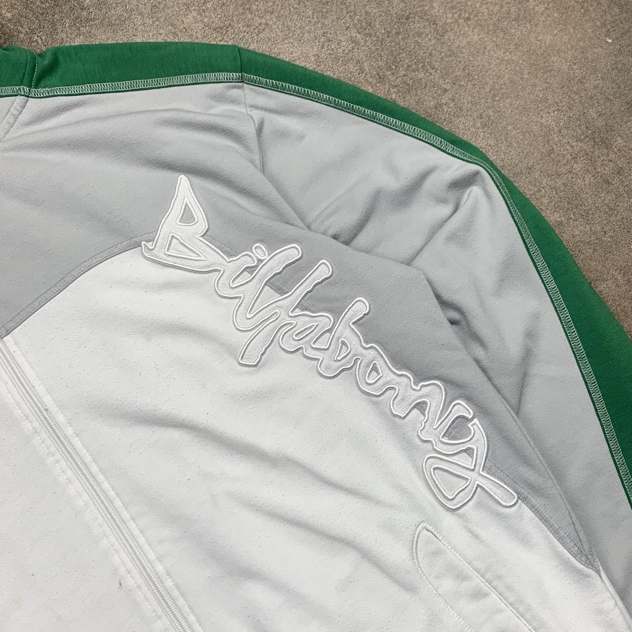Billabong 00s white green graphic baggy hoodie