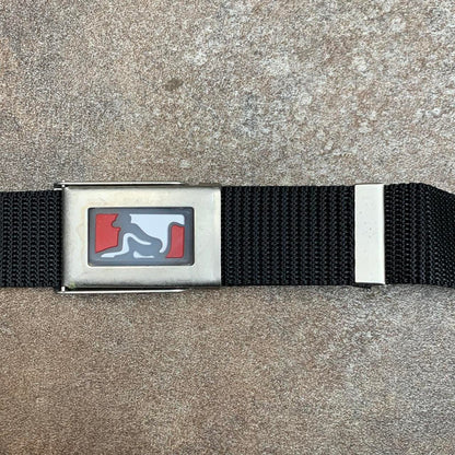 Drunknmunky 00s black webbed buckle belt