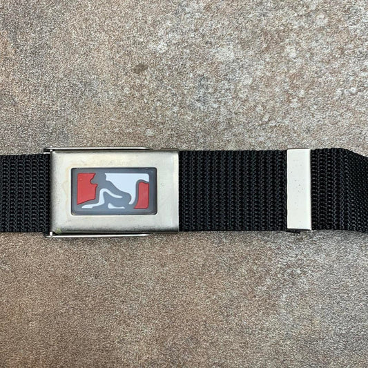 Drunknmunky 00s black webbed buckle belt