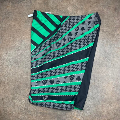 Rip Curl 00s black green baggy boardshorts