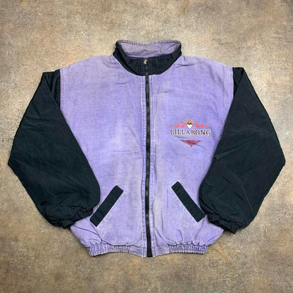 Billabong Australia 90s purple black boxy bomber jacket