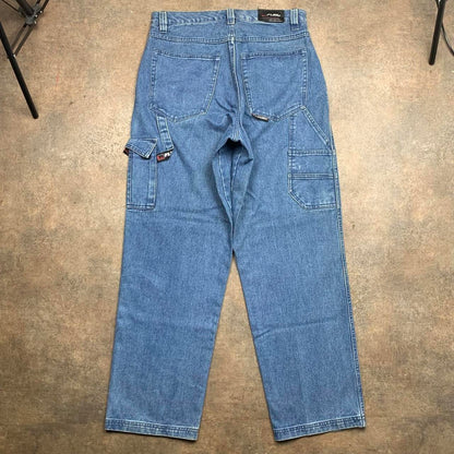 FUBU 00s baggy blue carpenter cargo denim jeans