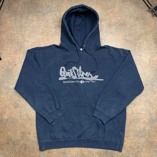 Quiksilver Boardriding Club 90s navy graphic hoodie