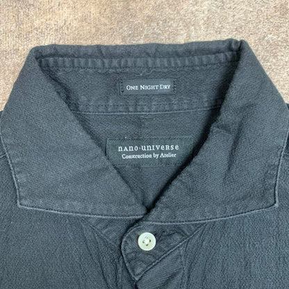 Nano Universe Atelier black formal long sleeve shirt