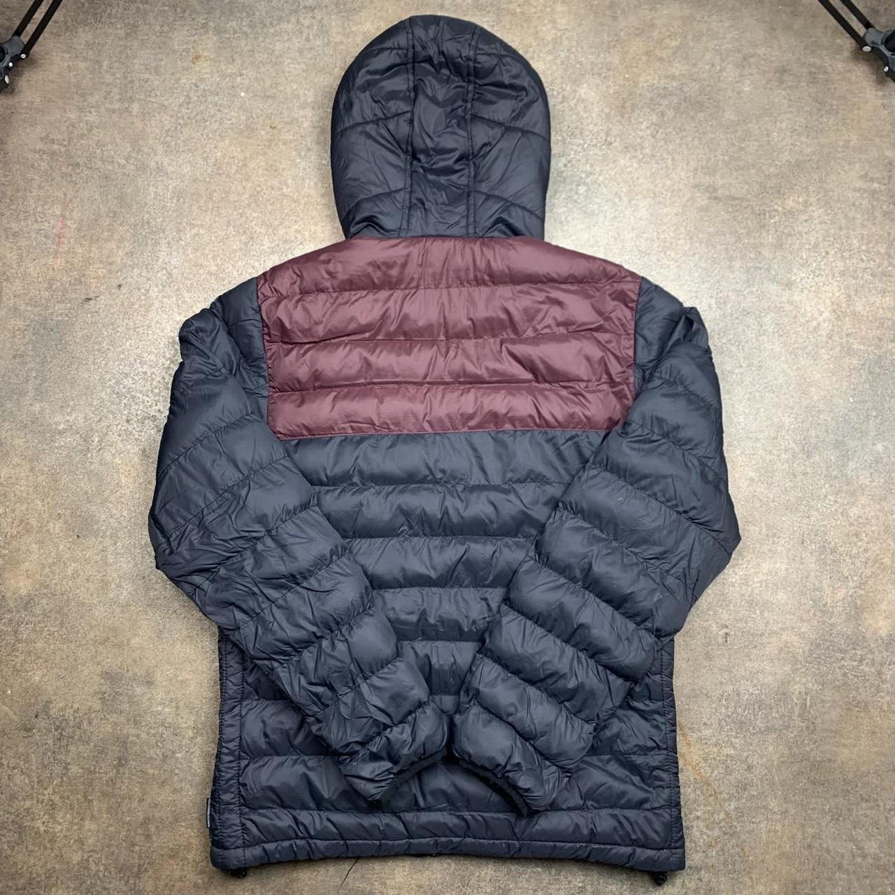French Connection navy maroon puffer coat