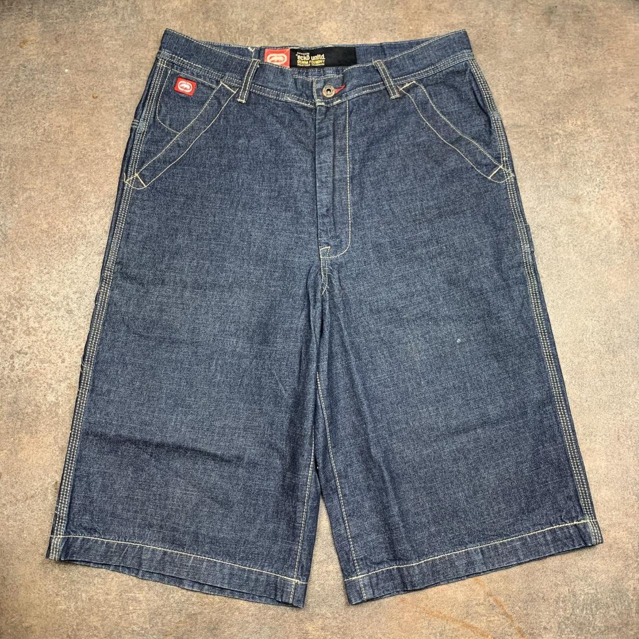 Ecko Unltd. 00s navy baggy graphic carpenter jorts