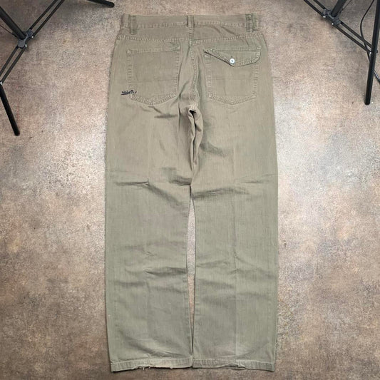 Quiksilver 00s khaki-brown baggy denim jeans