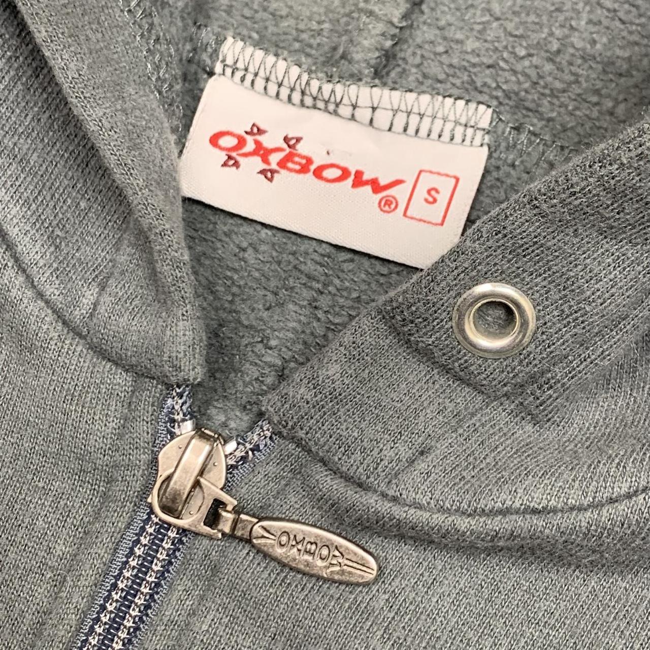 Oxbow 00s graphic baggy blue zip hoodie