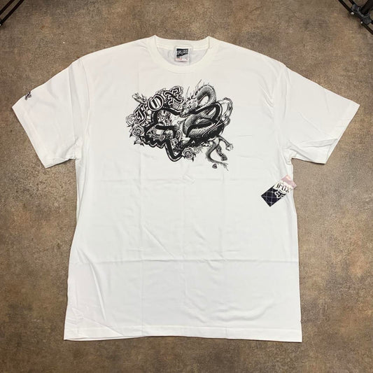 Fox Racing 00s white black graphic tee