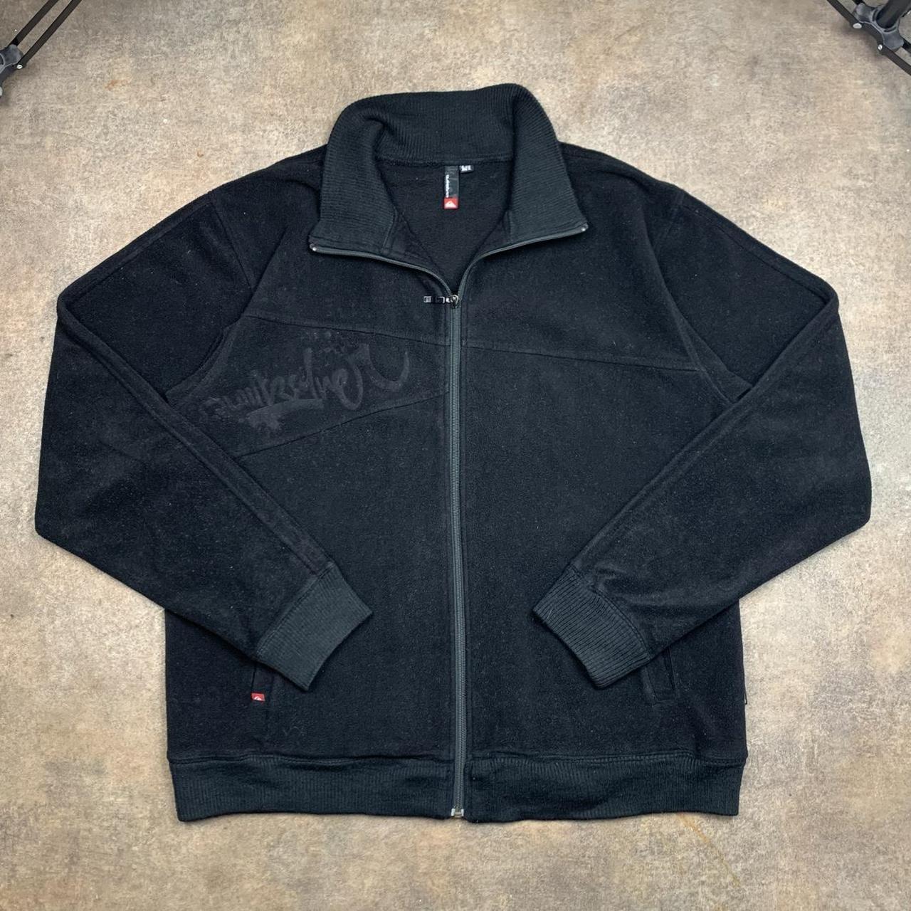 Quiksilver 00s black graphic zip fleece