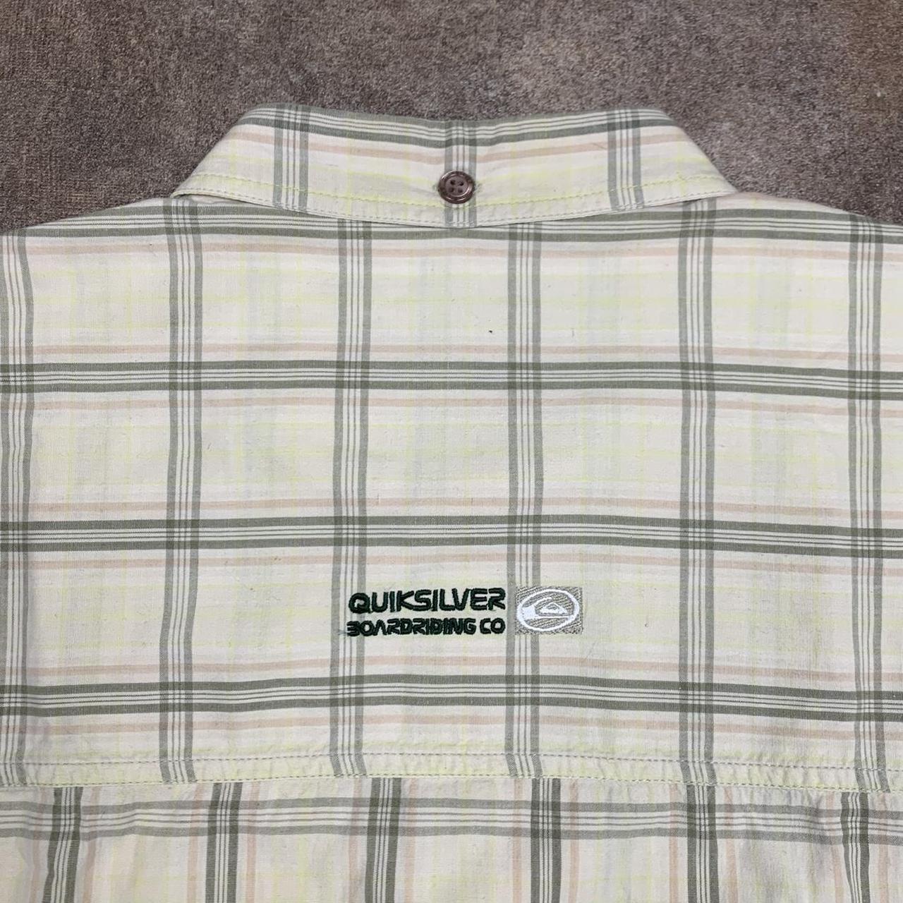 Quiksilver 90s plaid cream boxy shirt