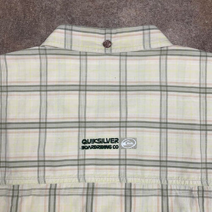 Quiksilver 90s plaid cream boxy shirt