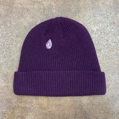 Volcom purple logo beanie