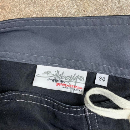 Billabong 00s graphic black grey boardshorts