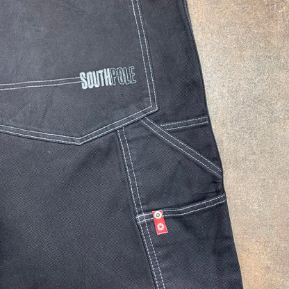 Southpole 00s red tab carpenter black denim jeans