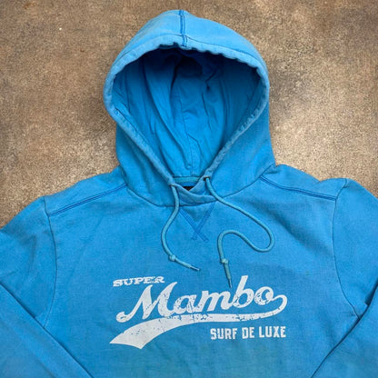 Mambo 00s graphic blue baggy hoodie