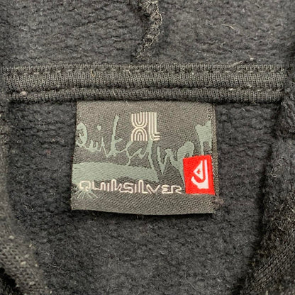 Quiksilver 00s black graphic zip hoodie