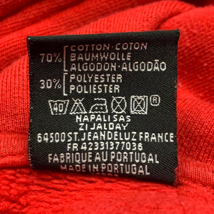 Quiksilver 90s red graphic boxy zip hoodie