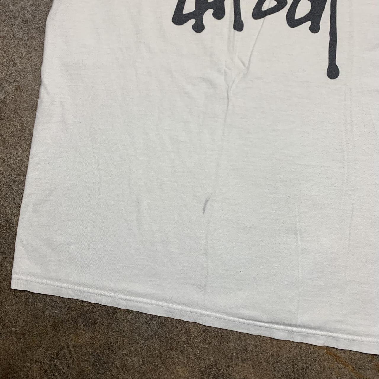 Stüssy white black graphic tee