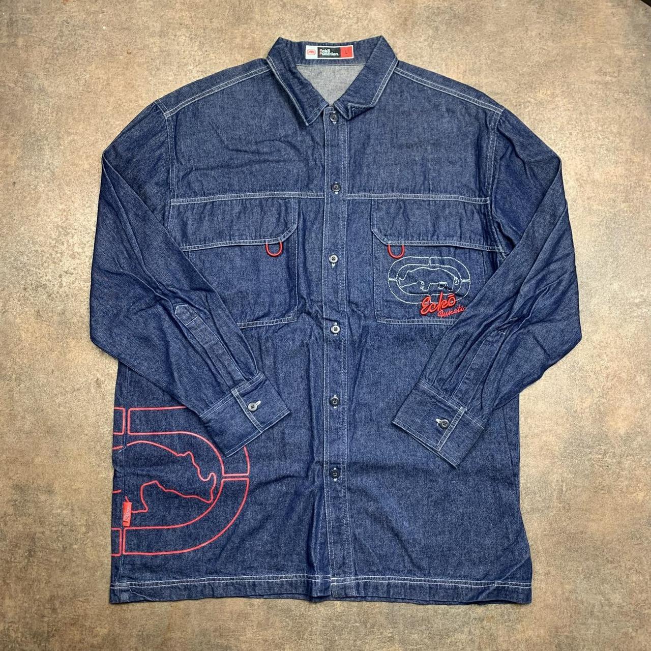 Ecko Function 00s navy graphic denim jacket