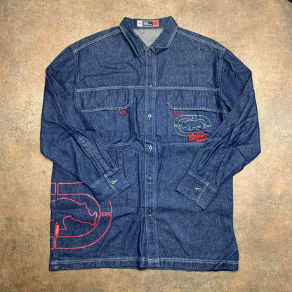 Ecko Function 00s navy graphic denim jacket