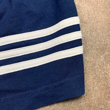 adidas 00s graphic navy white baggy shorts