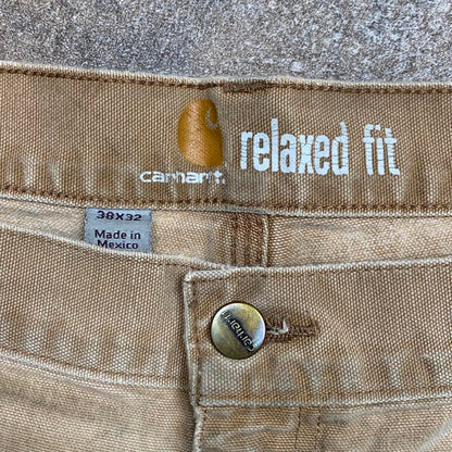 Carhartt 00s beige carpenter baggy jorts