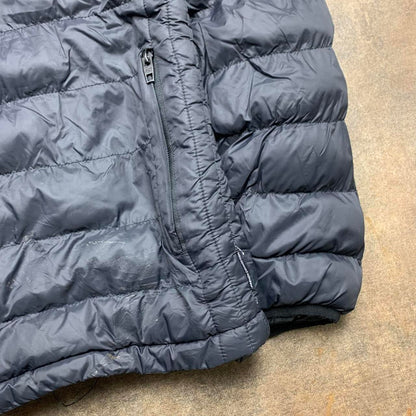 French Connection navy maroon puffer coat