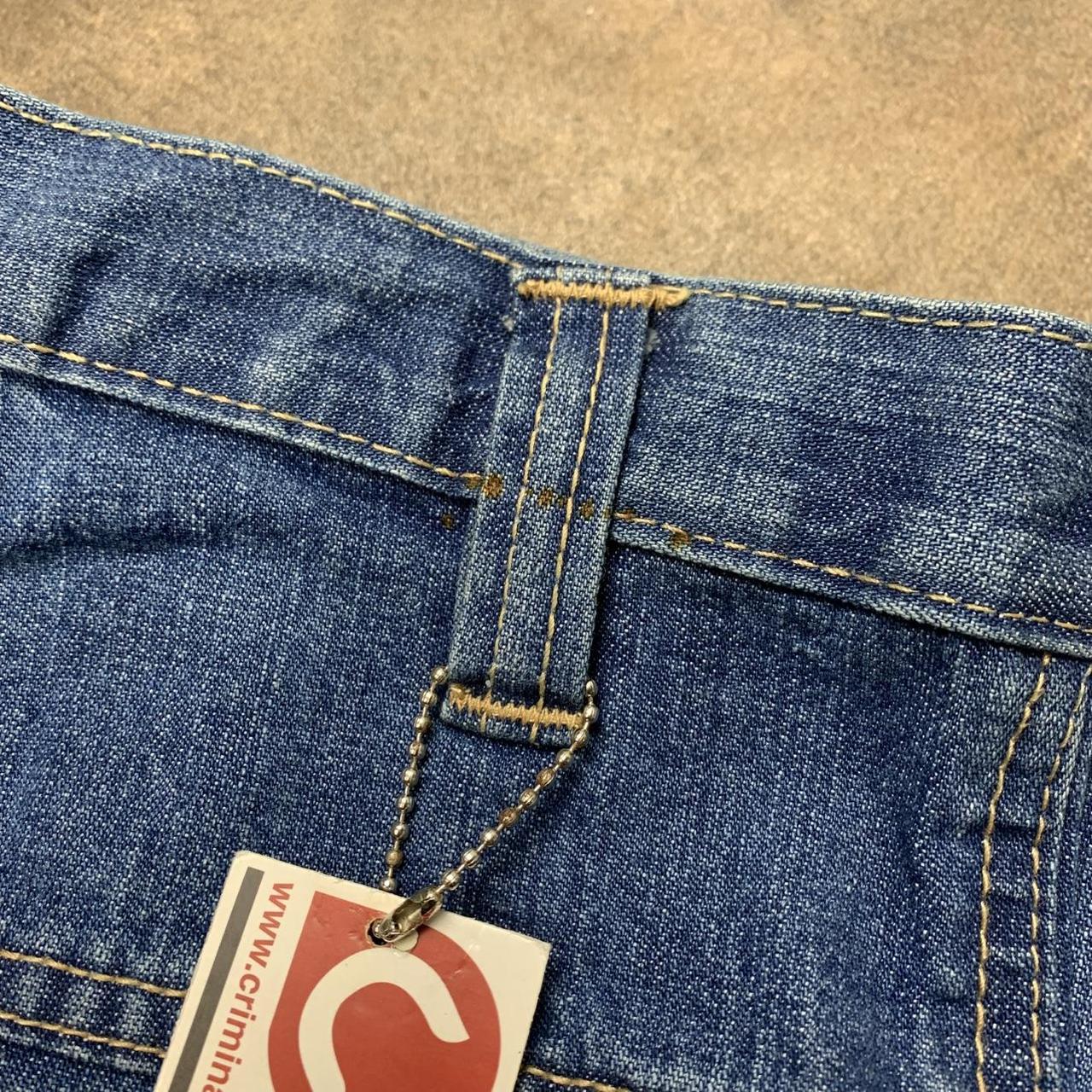 Criminal Damage 90s navy blue baggy carpenter jeans