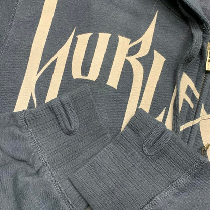 Hurley 00s navy grunge graphic zip hoodie