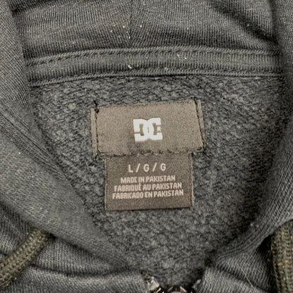 DC Shoes 00s graphic black boxy zip hoodie