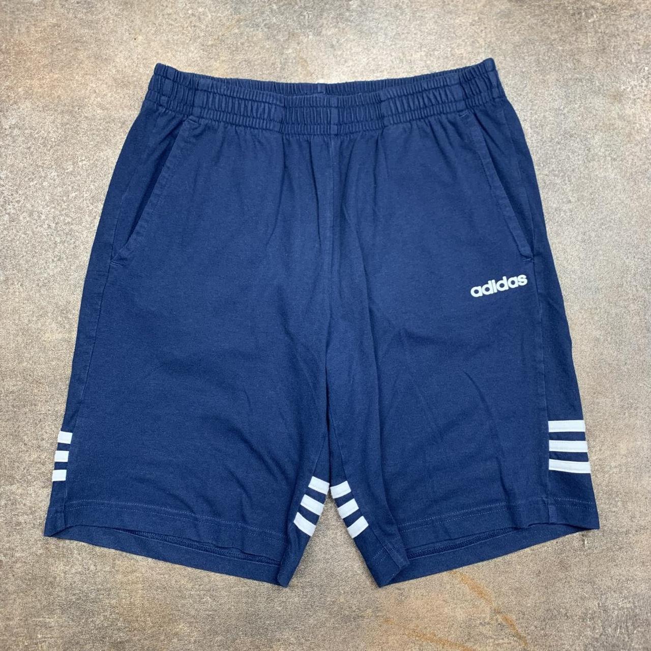 adidas 00s graphic navy white baggy shorts