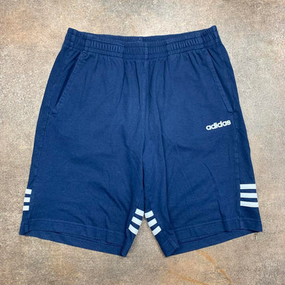 adidas 00s graphic navy white baggy shorts