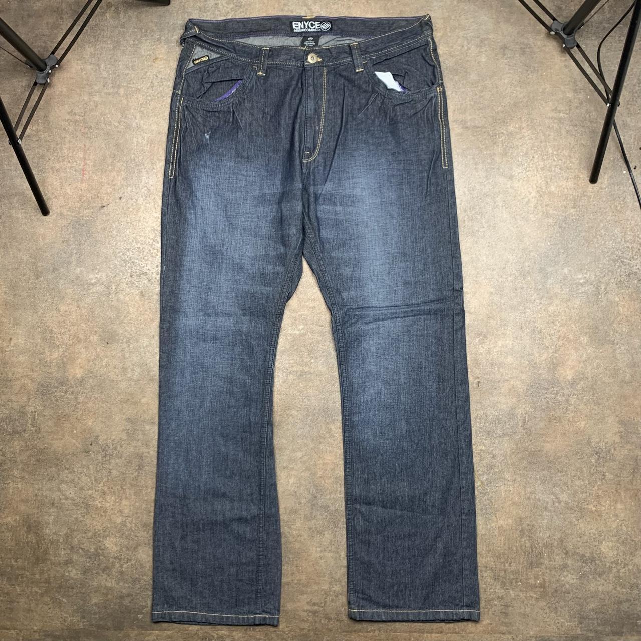 Enyce 00s graphic baggy navy jeans