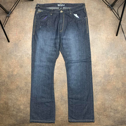 Enyce 00s graphic baggy navy jeans