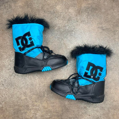 DC Shoes 00s blue black fur lined snow boots