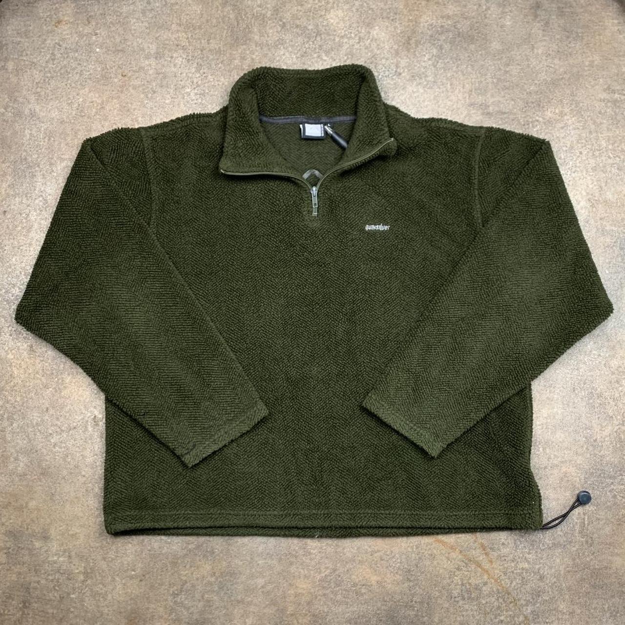 Quiksilver 90s khaki graphic boxy fleece