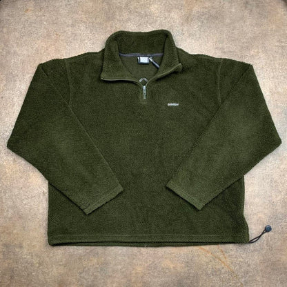 Quiksilver 90s khaki graphic boxy fleece