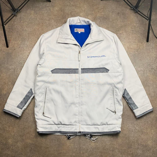 Rip Curl 00s white graphic utilised jacket