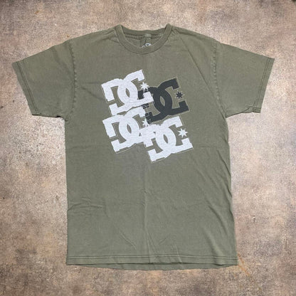 DC Shoes 00s graphic brown white tee