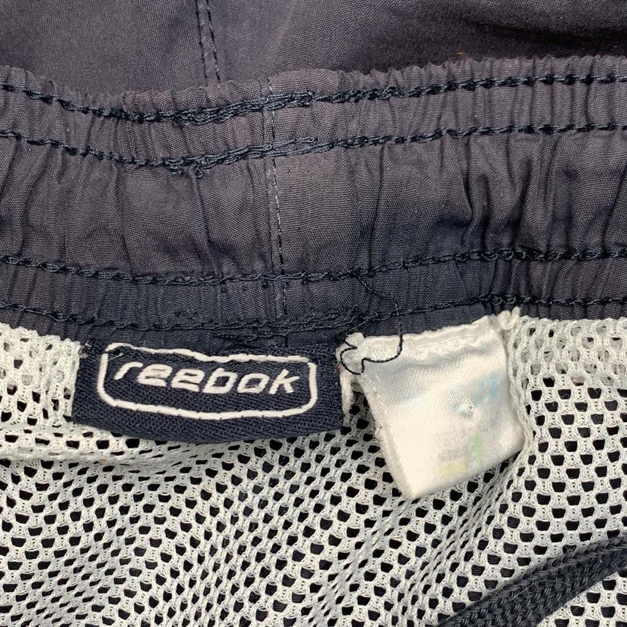 Reebok 00s navy faded graphic baggy jogger shorts