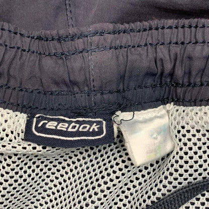 Reebok 00s navy faded graphic baggy jogger shorts