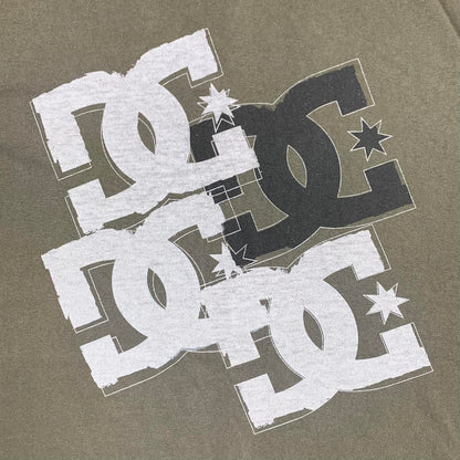 DC Shoes 00s graphic brown white tee