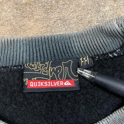 Quiksilver 00s black grey boxy sweatshirt