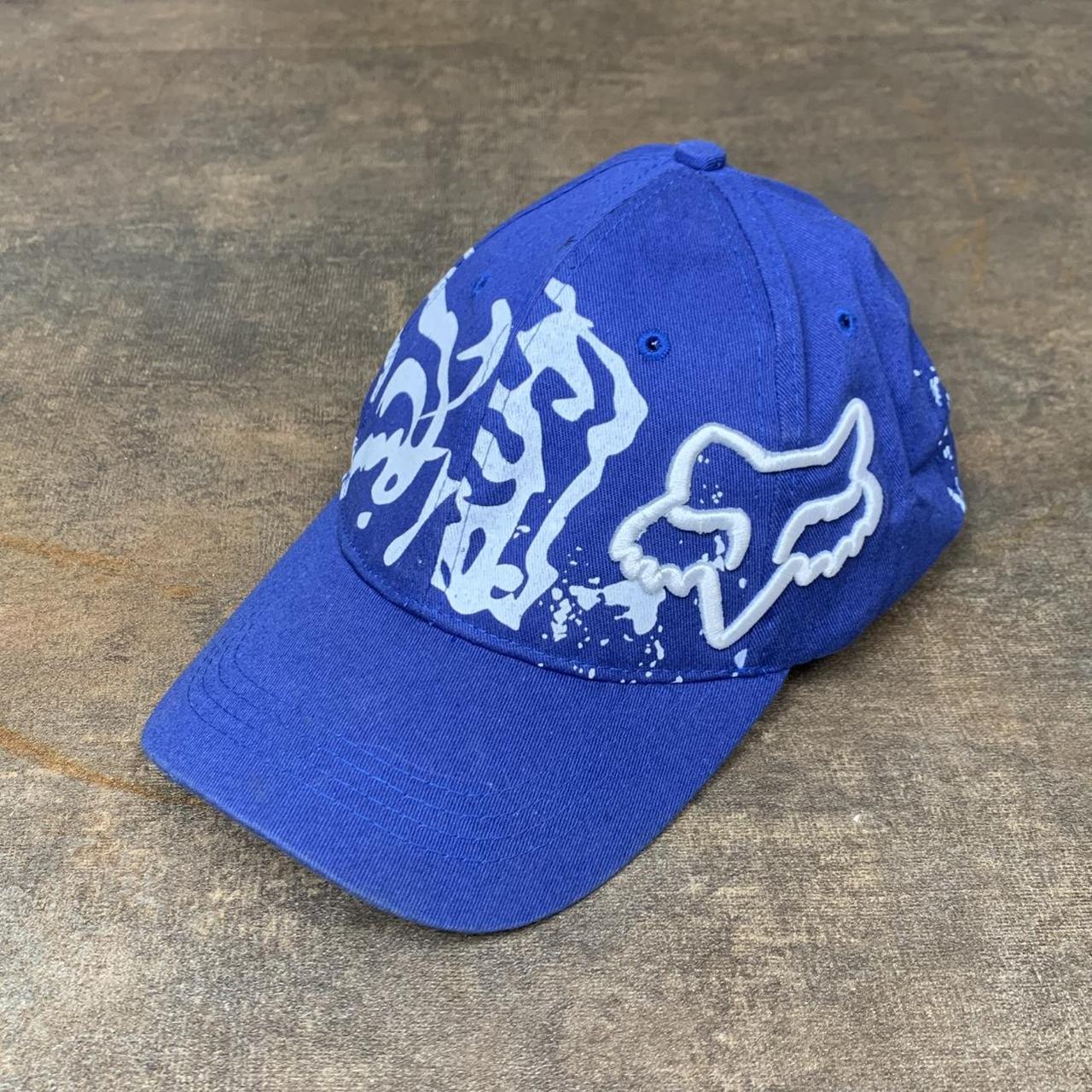 Fox Racing 00s blue white graphic cap